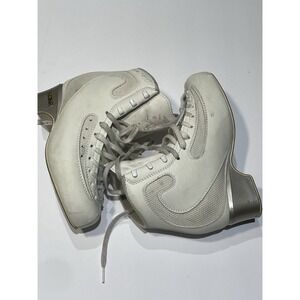 Edea Ice Fly Figure Skating Boots White Size 225 Ivory Off White Used
